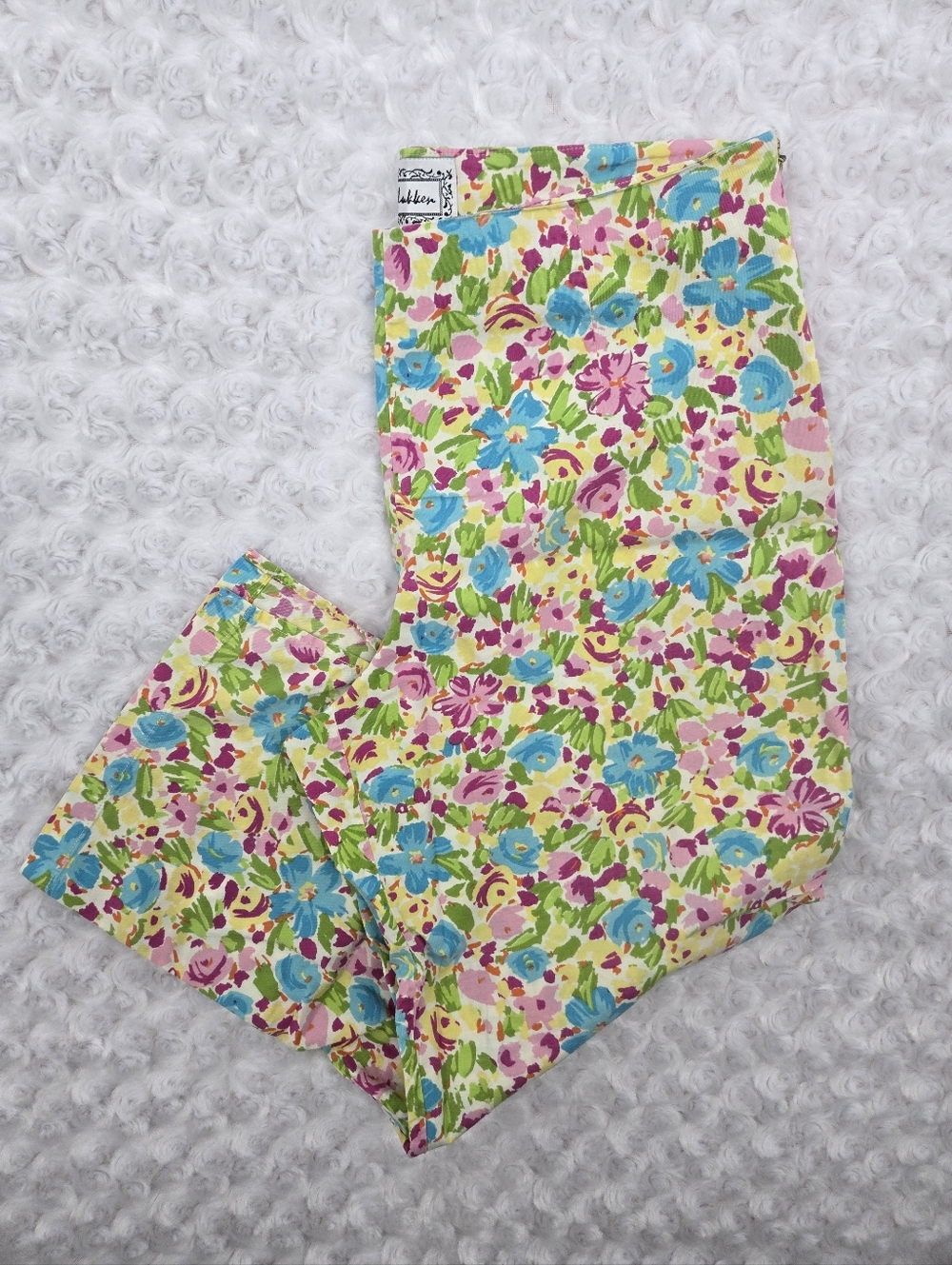 LUCIA LUKKEN Vintage Floral Casual Pants Size 6 (6803)